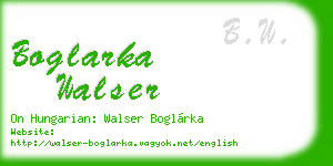 boglarka walser business card