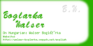 boglarka walser business card